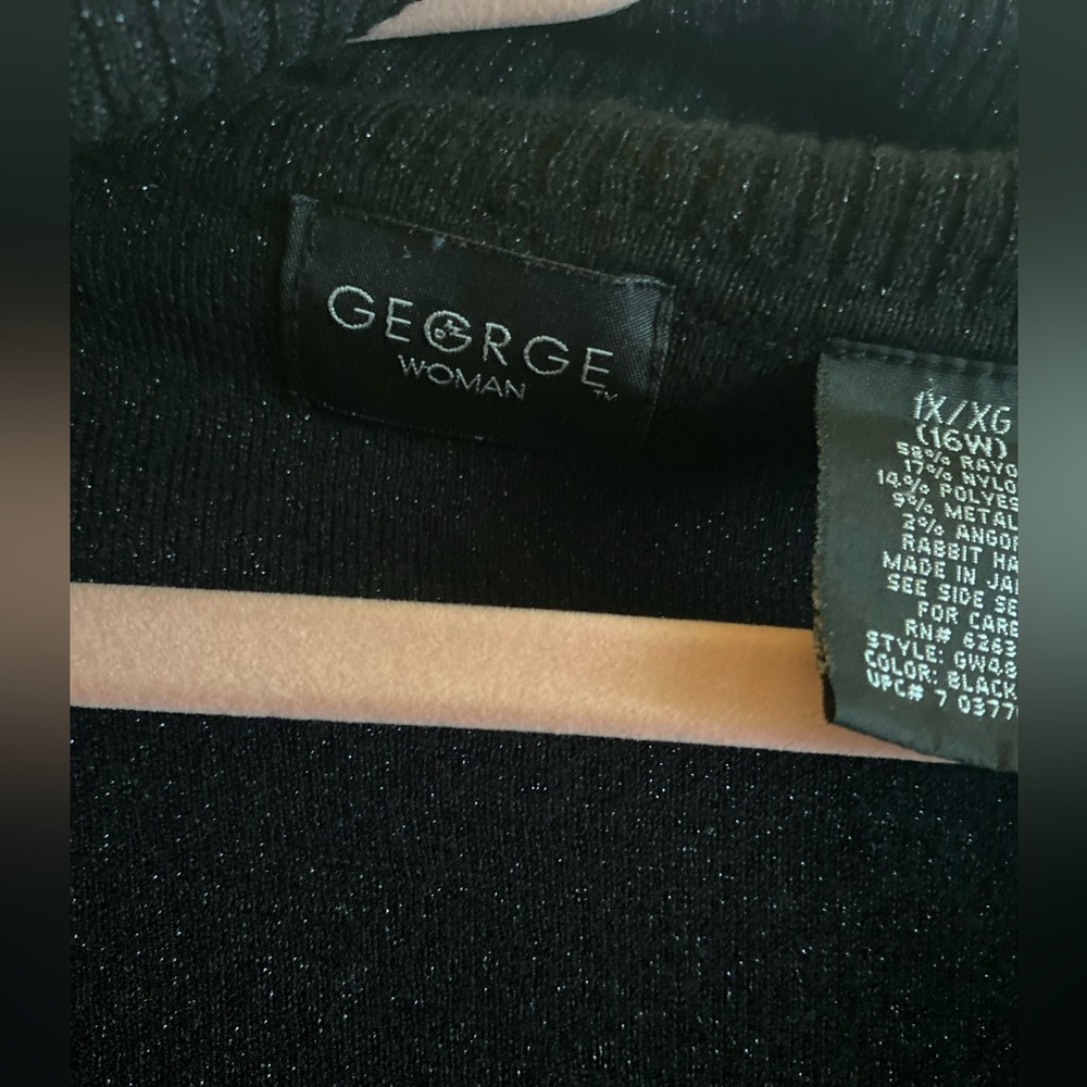 George woman black/silver speck batwing sweater - Picture 2 of 5